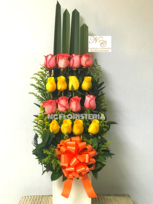 Arreglo Lineal de 16 rosas