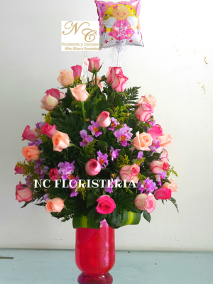 Cristal Redondo Rosas