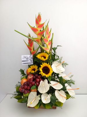 Frutero anturios blancos