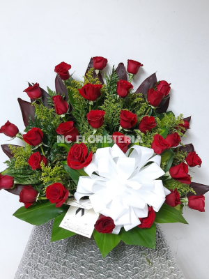 Fúnebre rosas rojas