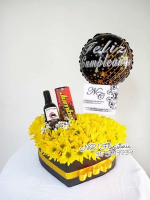 Corazón en margaritas