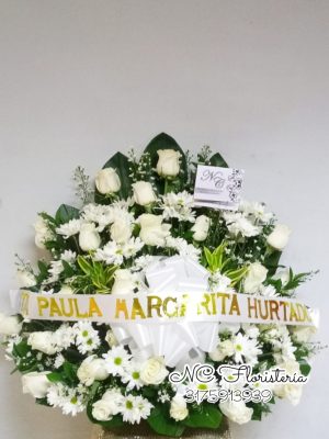 Abanico rosas y margaritas