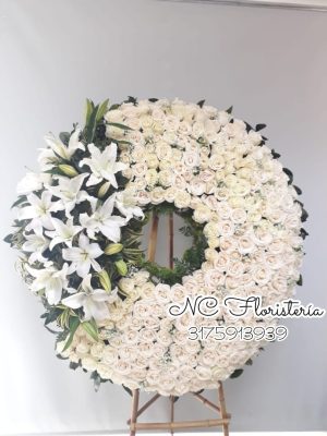 Corona Funebre Cali Blanca